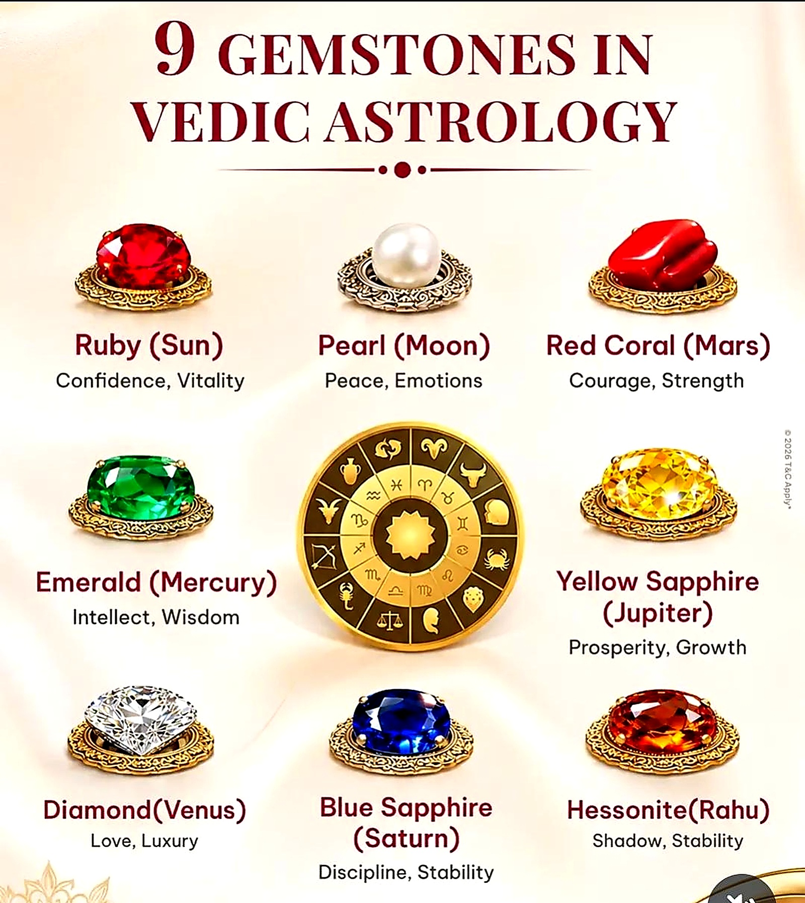9 Gemstones of Vedic Astrology